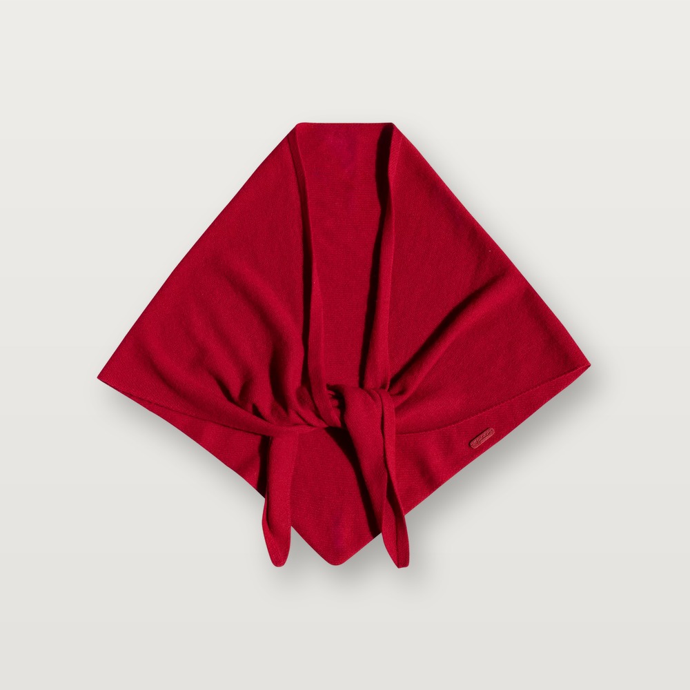 FICHU — Pure wool triangle hat